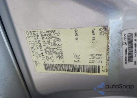 2015 Nissan Altima 2.5 S z USA, uszkodzony, nr VIN 1N4AL3AP9FN304289